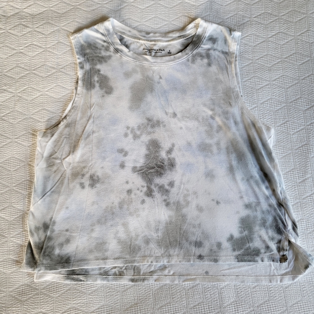 Abercrombie & Fitch tie-dyed relaxed cropped tank top small